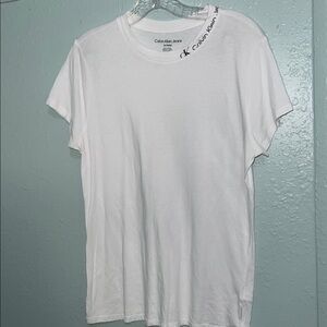 Calvin Klein White Logo Tee